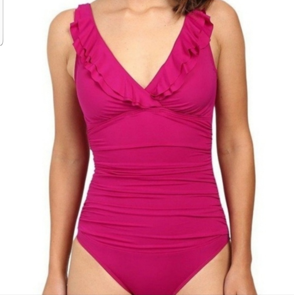 Ralph Lauren Pink/Magenta One Piece Swimsuit 12